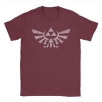 Zeldas Hyrule Crest Elemental Triforce Logo T Shirts 100% Cotton Vintage T-Shirts Tees Short Sleeve Clothing Birthday Gift Unisex L bordinė