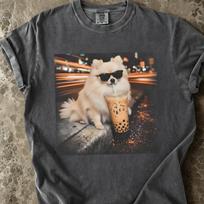Pomeranian Iced Coffee Shirt Cute Pom Graphic Tee Funny Dog Lover Gift Vintage Style Puppy Meme T Shirt 100 beige