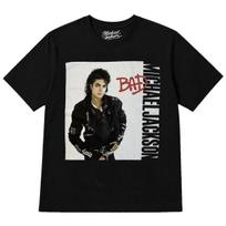 Michael Jackson T-Shirt Bad New Black Official S white