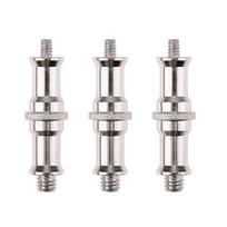 Umbrella Flash Light 1/4 to 3/8 Male Adapter Spigot Stud Adapter Camera Screw Photograph Hand Tool 3PCS