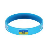 Ukraine World Cup Fan Silicone Wristband blue