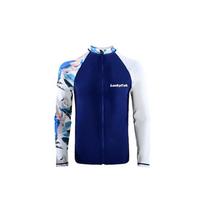 Mens UV Protection Rash Guard With Zipper Diving Surfing Snorkeling Swimming Beach XXL white