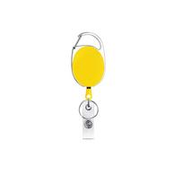 Retract Telescopic Name Tag Lanyard Card Holder Badge Reel Clip Carabiner Keychain Easy Pull Buckle