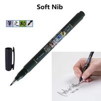 Fudenosuke Soft Brush Pen and Hard Tip Art Marker Black Ink for Calligraphy Practice Drawings Sketch Lettering Pens gray