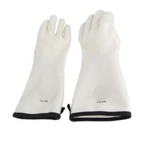 Silikoninės orkaitės pirštinės 350 laipsnių karščiui atsparios nelipnios ilgos BBQ virtuvės pirštinės kepimui gaminimui M (Palm Width 10cm / 3.9in) white