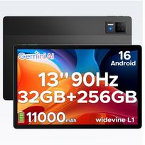 DOOGEE U13 2 IN 1 Tablet PC Android 16 13'' Display 32GB(6GB+36GB) 256GB 11000mAh Battery Quad Speakers UNISOC T7280 Widevine L1
