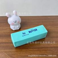 Squeeze Butter Stick Fidget Toy - Stress Relief Squishy Maltose Butter Bar for Students & Office - Soft Foam Sensory Toy mėlyna