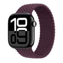Braided Solo Loop Straps For Apple watch bands 44mm 45mm 40mm 41mm 49mm Correa bracelet iwatch Series 11 10 9 7 8 SE 6 ultra2 3 S10-42mm 38 40 41mm&SS black