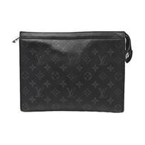 [Pre-Owned] Louis Vuitton Pochette Voyage MM 'Black Monogram Eclipse Canvas' - Very Good #1TZO5DC ONE SIZE gray