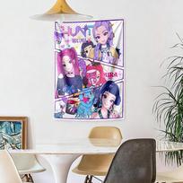 Kpop Demon Hunters Custom Your Name Wall Decor Tapestry Art For Pet Memorial Birthdaywedding Party Backdrop Family Gift 100cmx150cm