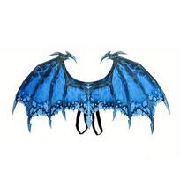 Non-woven Fabric Halloween Dragon Wing Foldable Cosplay Wing Costume  Carnival blue