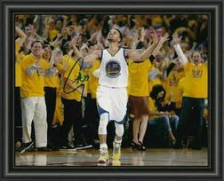 Stephen Curry Golden State Warriors - A4 Signed Photo Poster white
