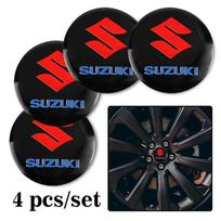 4 vnt. Automobilio emblema Ratlankio centrinio dangtelio lipdukas Ratlankio ženklelio dangtelis Suzuki Baleno Vitara Samurai Kaiser DZire Across Kizashi Splash raudona juoda spalva