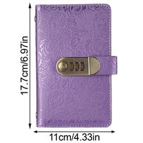 100 Envelope Challenge Binder Savings Banknote Storage Notebook with Lock Personal Finance Budget Planner Saving Budget Binder violetinė