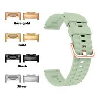 Compatible with Fitbit Charge 6 5 Women Girl Rose Gold Buckle Wristband for Chagre 5 6 Metal Connector Replacement Watch Strap Charge 6&Rold Connector