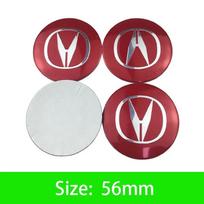 4 vnt. 56 mm automobilio ratlankio centrinio dangtelio emblemos lipdukas Priedai Honda Civic FIT Accord Prelude CRV 5-oji City CRZ CRX Jazz Acura 1Set (4pcs)