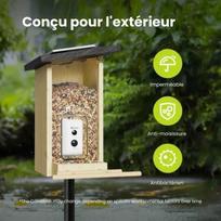 Birdfy Ebony Lite Smart Bird Feeder with HD Wi-Fi Camera, AI Species Recognition and Solar Panel