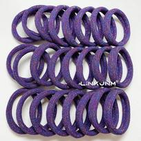 24PCS Women Nylon Glitter Hair Scrunchies Girls Elastic Hair Rubber Bands Seamless Hair Gum Tie Accessories Birthday Party Gift blue