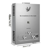 SIHAO 6-18L LPG Instant Gas Water Heater Stainless Steel