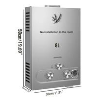 SIHAO 6-18L LPG Instant Gas Water Heater Stainless Steel