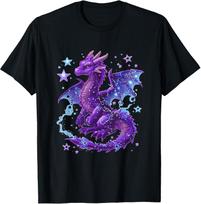 Enchanting Purple Dragon Kids' T-Shirt Design M purple