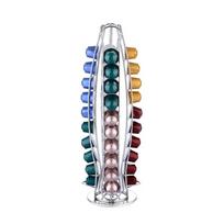 Coffee Pod Holder Stand Rack For Display Nespresso Capsules Plating Black/Silvery Metal Holders Rotatable Racks High Quality