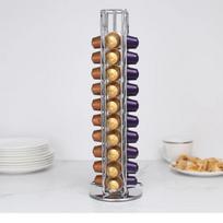 Coffee Pod Holder Stand Rack For Display Nespresso Capsules Plating Black/Silvery Metal Holders Rotatable Racks High Quality brown