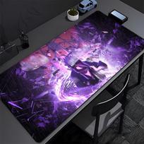 Mouse Pad Naruto Sasuke Office Large PC Computer Gamer Gaming Accessories Edge White Mousepad Keyboard Desk Mat Carpet Table Pad 30x80x0.2cm purple