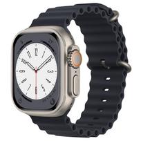 Ocean Strap for Apple Watch Ultra 4 3 2 Band 49mm 44mm 40mm 45mm 42 46mm Silicone Correa Bracelet iWatch Series SE 8 9 10 11 12 S10-42mm 38 40 41mm gray