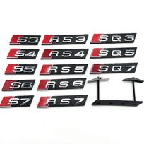 ABS Car Front Grille Badge Logo ExteriorModification Accessories For S S4 S3 S5 S6 S7 S8 RSQ3 RSQ4 RSQ5 RSQ6 RSQ7RSQ8 Emblem S7