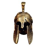 Raised-Texture Helmet Pendant Charm with Handcrafted Copper-Based Metal for Lanyards, Keyrings, and Necklace Projects black