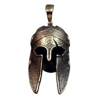 Raised-Texture Helmet Pendant Charm with Handcrafted Copper-Based Metal for Lanyards, Keyrings, and Necklace Projects black