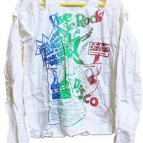 Vintage MALCOLM MCLAREN ANCIEN Vive Le Rock Muslin Shirt Sex Pistols Punk XL gray