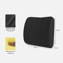 Car Lumbar Support Cushion Memory Foam Waist Pillow Four Color Auto Seat Back Cushion For Car Chair Home Office Relieve Pain juoda