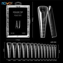MOWOT 70pcs/140pcs Dual Nails Forms for Poly Nail Gel Full Cover Nail Extension Quick Building Gel Molds Acrylic Nail Top Forms gray