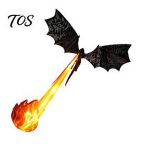 Fantasy Theme Display 3D Printed Fire-Breathing Dragon Bookshelf Decor, Nook Light, Flying Figurine Unique Living Room Accents with Flame, Halloween S
