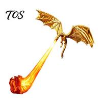 Fantasy Theme Display 3D Printed Fire-Breathing Dragon Bookshelf Decor, Nook Light, Flying Figurine Unique Living Room Accents with Flame, Halloween L