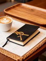 YSL Black Golden Logo Hardcover Notebook Vintage Fashion Diary Notepad Office School Writing Journal Gift juoda