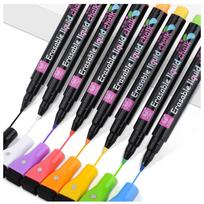 8 Magnetic Dry Erase Markers Erasable Whiteboard Marker Pens with Eraser LED Fluorescent Pen for Glass Liquid Chalk