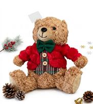 Christmas Teddy Bear Plush 31 × 24 Christmas Decoration in Red Clothes