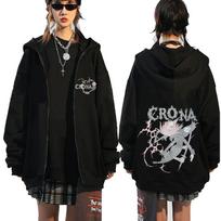 Japanese Anime Soul Eater Crona Zipper Hoodies Men Women Clothing Zip Up Hooded Sweatshirts Long Sleeves Pullovers Jacket Caots M juoda