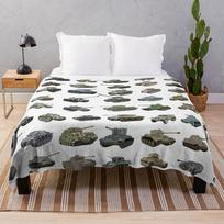 Various WW2 Tanks Throw Blanket 125cm*150cm