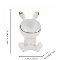 Astronaut Rabbit Figurine Whimsical Space Bunny Resin Statue Ornament with