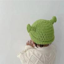 Balaclava Monster Shrek Hat Creative Funny Trumpet Caps Knitted Cap Halloween Carnival Party Roleplay Accessory Cosplay Props