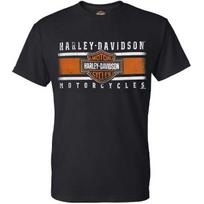 Harley-Davidson Men's Iconic Bar & Shield Crew-Neck Short Sleeve Shirt - Black XXXXL juoda
