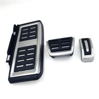 Car Gas Brake Pedals for Volkswagen VW Tayron Tiguan 2024~2026 2025 Rubber Anti-Slip Alloy Rest Clutch Pedal Cover Accessories AT 3pcs With Rest