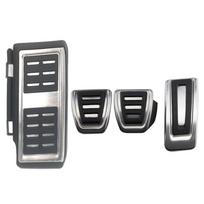 Car Gas Brake Pedals for Volkswagen VW Tayron Tiguan 2024~2026 2025 Rubber Anti-Slip Alloy Rest Clutch Pedal Cover Accessories MT 4pcs With Rest