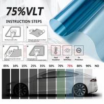 VLT75% and HIR100% IR100% Heat Resistant Privacy Protection Nano Ceramic Window Solar Film Tint Film For Car 80x300cm