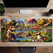 pc Dinosaur Large Mouse Pad computer mat Desk Mat keyboard mat Office Gaming Table Mat 30x80x0.2cm beige