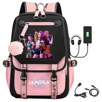 KPop Demonų Medžiotojai Saja Berniukų Kuprinės Paauglių Kuprinės Hip Hop Gotikinės Mokyklinės Kuprinės 15.6inch